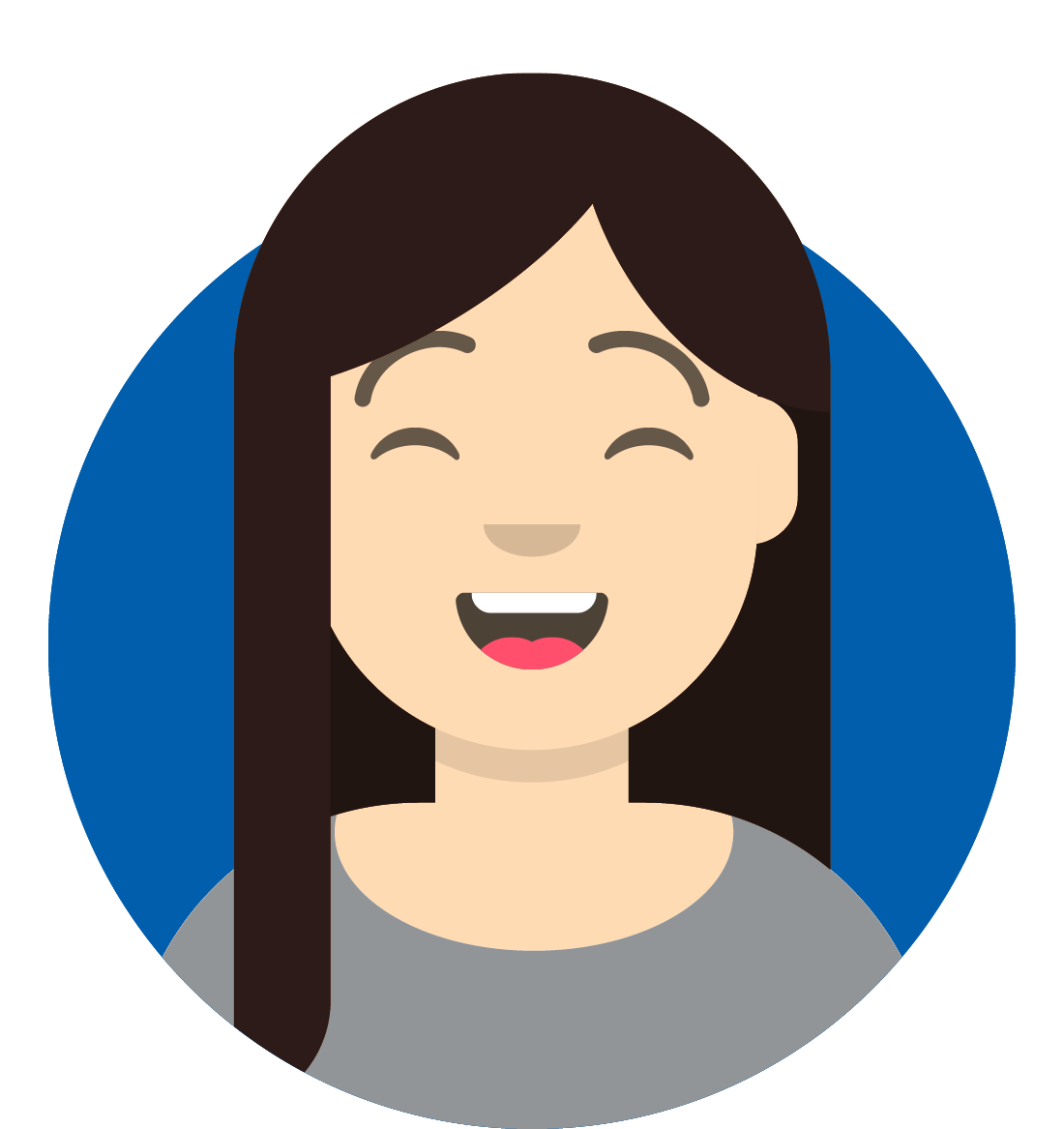 Avatar icon (laughing woman)