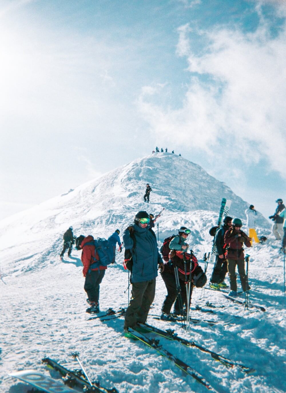 people skiing in Hokkaido Japan